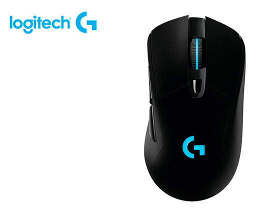 MOUSE LOGITECH G703 LIGHTSPEED WIRELESS GAMING, COLOR NEGRO, RGB LIGHTSYNC, OPTICO USB, 6 BOTONES PROGRAMABLE, VELOCIDAD DEL MOUSE AJUSTABLE ENTRE 100 A 16000 DPI, BATERIA HASTA 60 HORAS, PESO 95 GRAMOS (910-005638)