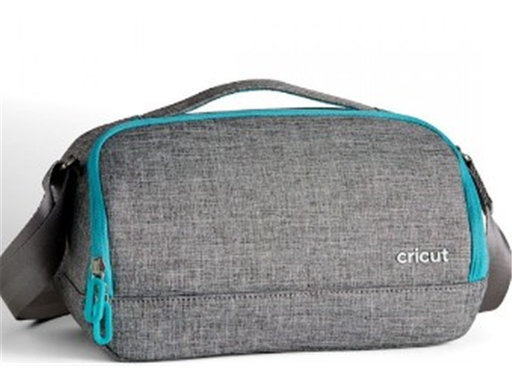 [93414] BULTO DE MANO PARA MAQUINA DE CORTE CRICUT JOY Y SUS HERRAMIENTAS, DIMENCIONES 11.6 X 6.3 X 4.5 PULG, COLOR GRIS/MENTA. (2007812)