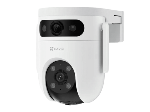 [106652] CAMARA CON LENTES DUALES PARA EXTERIOR MARCA EZVIZ, MODELO H9C 3K+3K, ADMITE MEMORIA MICROSD HASTA 512GB, DETECTOR DE MOVIMIENTO, CHARLA BIDIRECCIONAL, ALERTA DE VOZ, IP66.